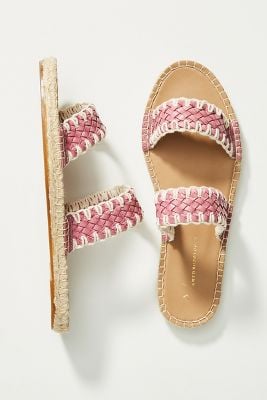 Anthropologie Regina Woven Slide Sandals