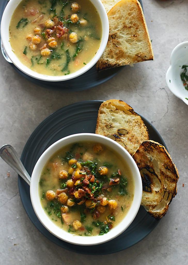 Chickpea Soup With Kale and Bacon