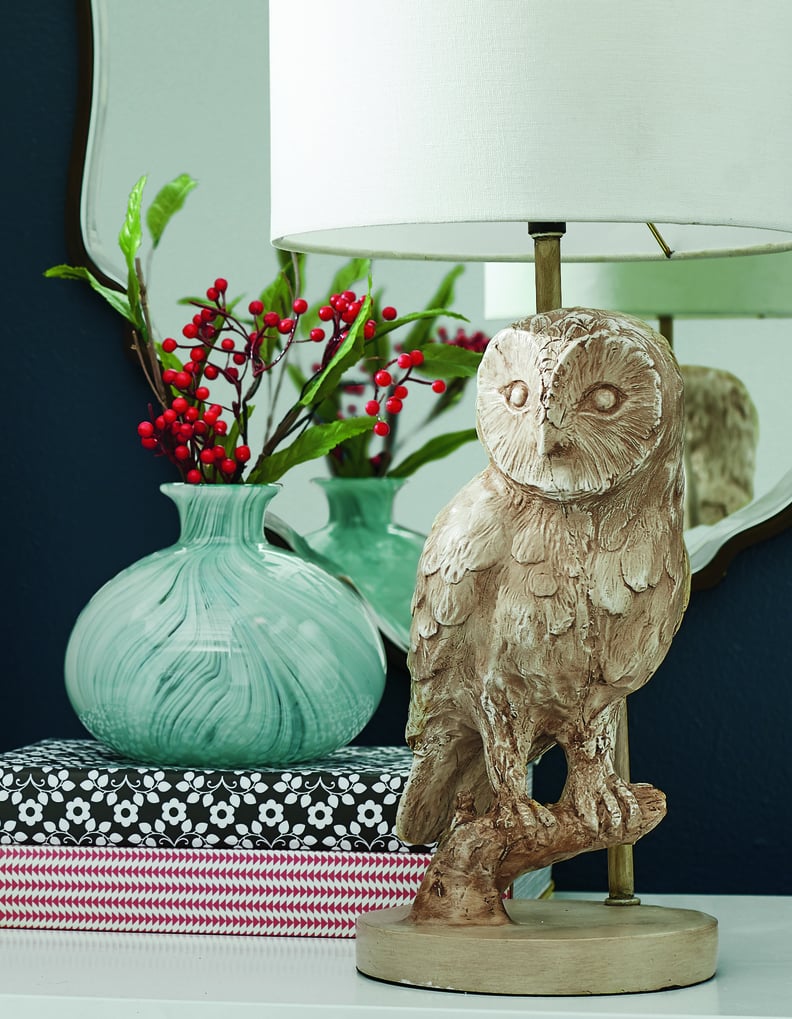 Rustic Owl Table Lamp