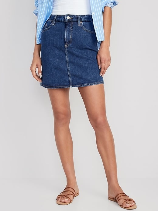 Old Navy High-Waisted OG Straight Mini Jean Skirt