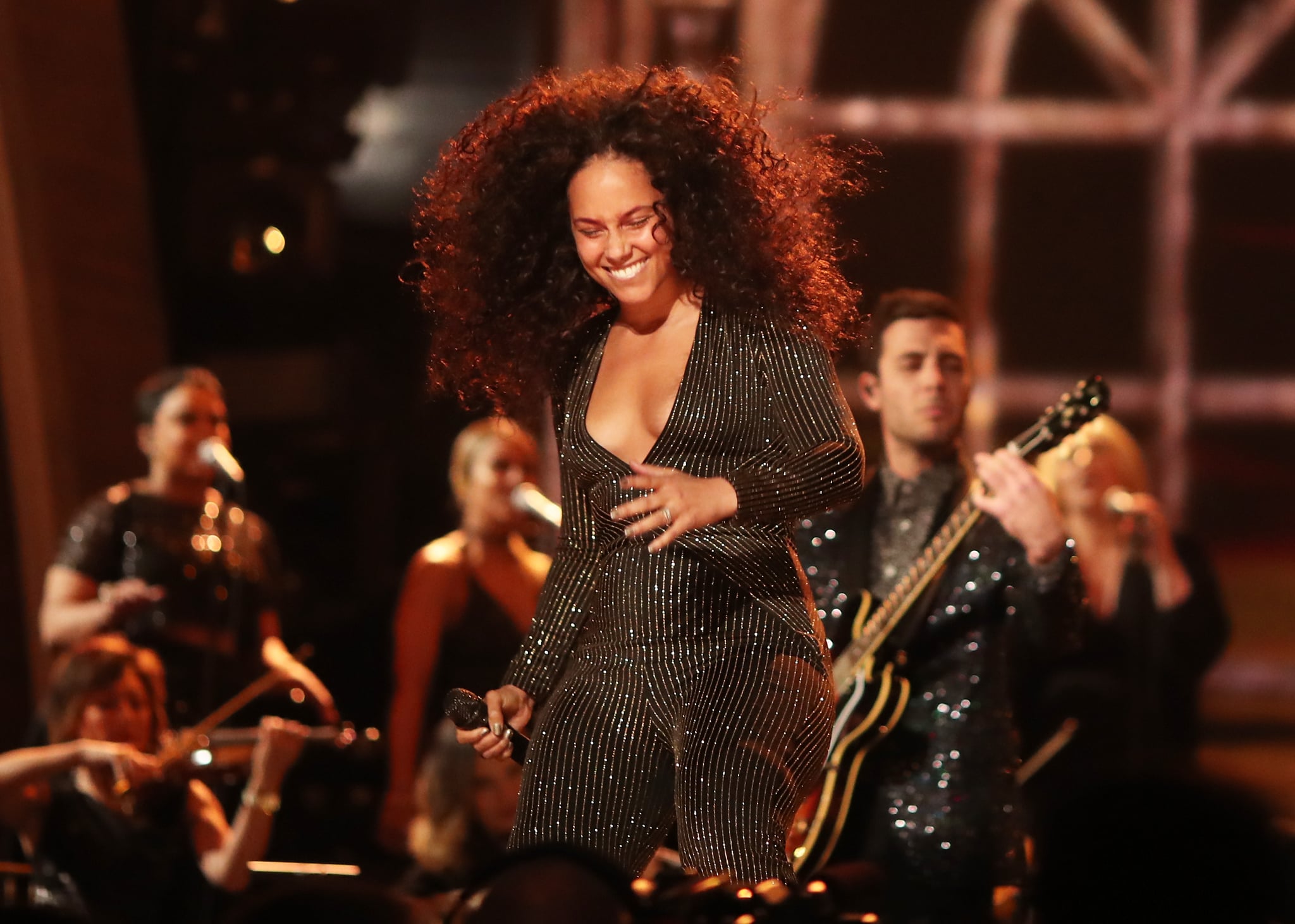 LOS ANGELES, CA - FEBRUARY 12: Recording artist Alicia Keys onstage during The 59th GRAMMY Awards at STAPLES Centre on February 12, 2017 in Los Angeles, California.  (Photo by Christopher Polk/Getty Images for NARAS)