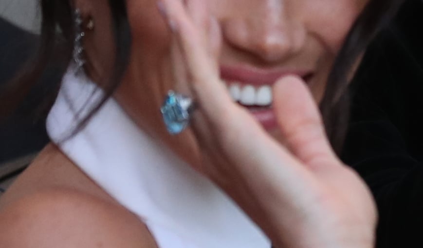 Meghan Markle Blue Ring at Her Wedding 2018