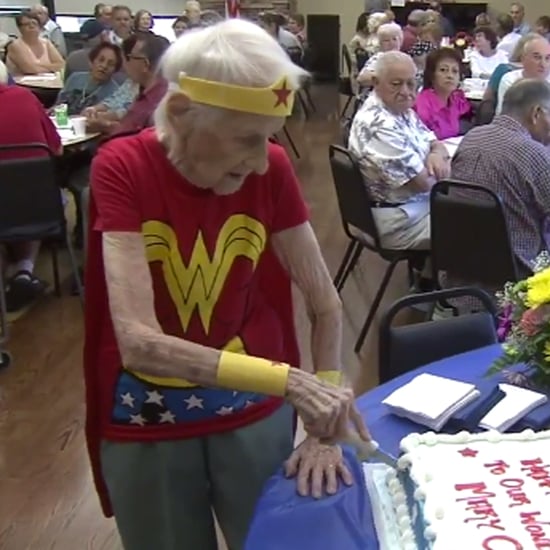 103-Year-Old Woman Wears Wonder Woman Outfit on Her Birthday