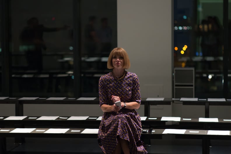 Anna Wintour Sitting Before the Altuzarra Show