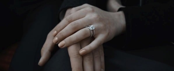 Sophie Turner Engagement Photo Manicure Nail Polish
