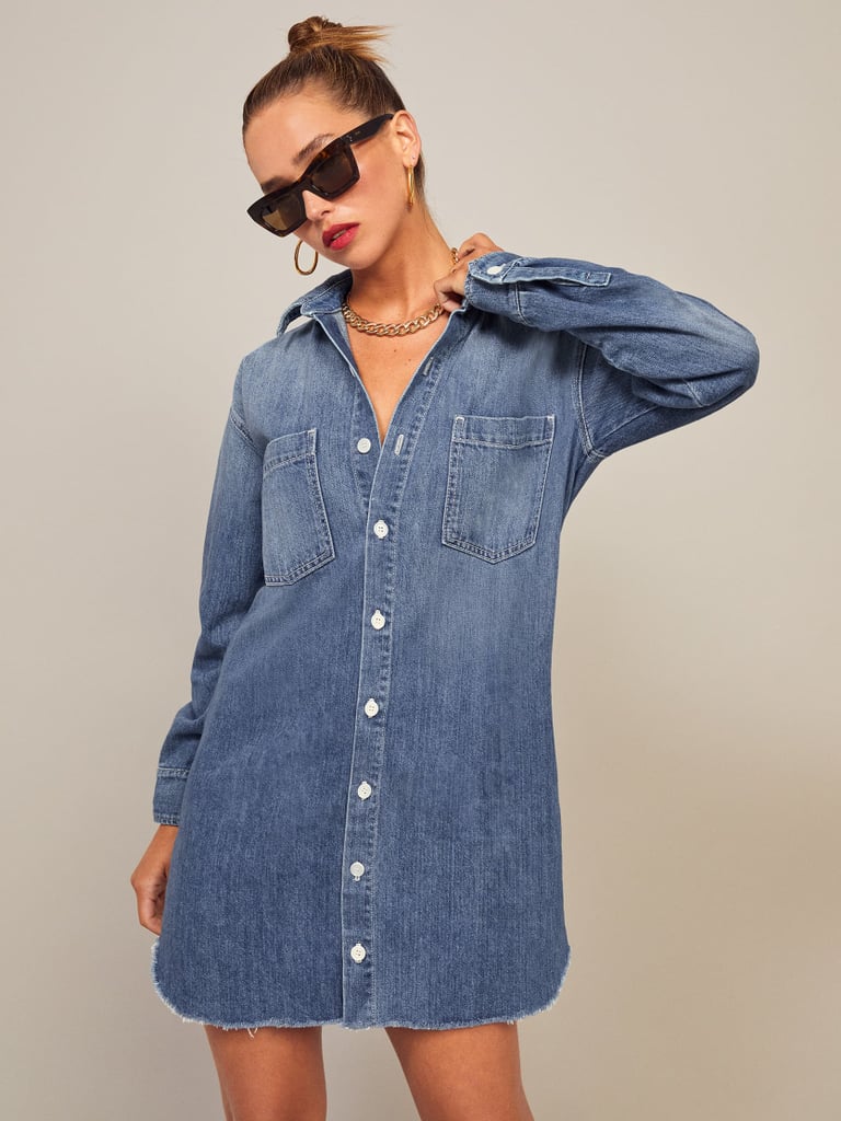 Reformation Edie Denim Shirt Dress