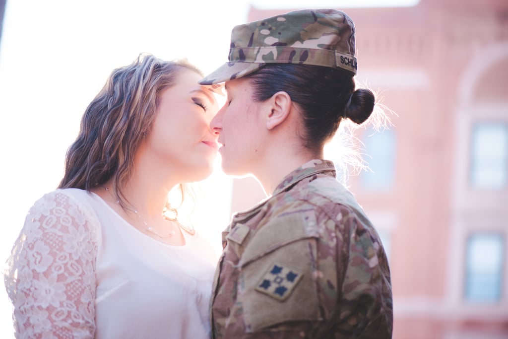 Lesbian Military Engagement Shoot Popsugar Love And Sex Photo 11