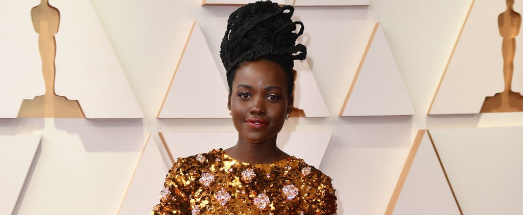 Lupita Nyong'o's Gold Fringe Prada Dress at the 2022 Oscars