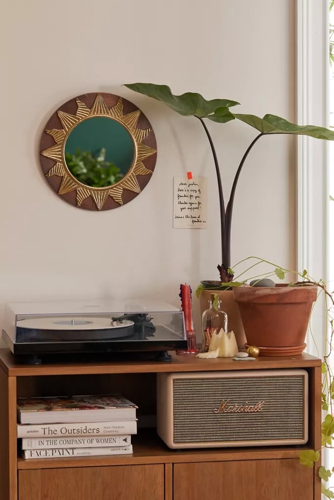 Sunburst Metal Round Wall Mirror