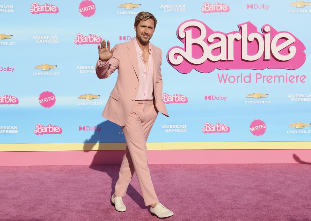 Ryan Gosling's E Necklace For Eva Mendes at Barbie Premiere