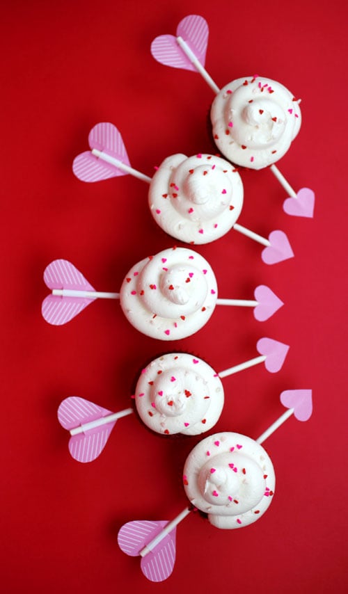 Cupid's Arrow Cupcakes