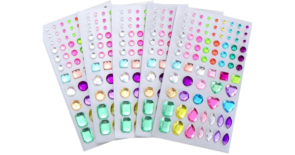 Outus SelfAdhesive Rhinestone Sticker Bling Cute FaceShield Decals