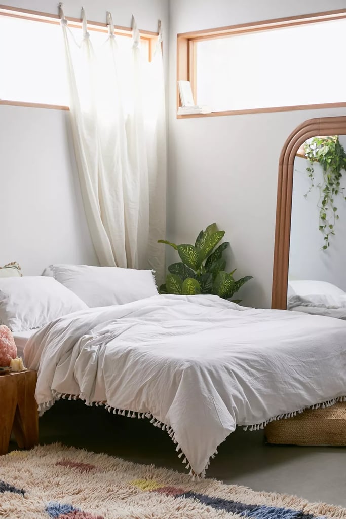 Stylish Living Essentials: Urban Outfitters Washed Cotton Tassel Duvet Cover