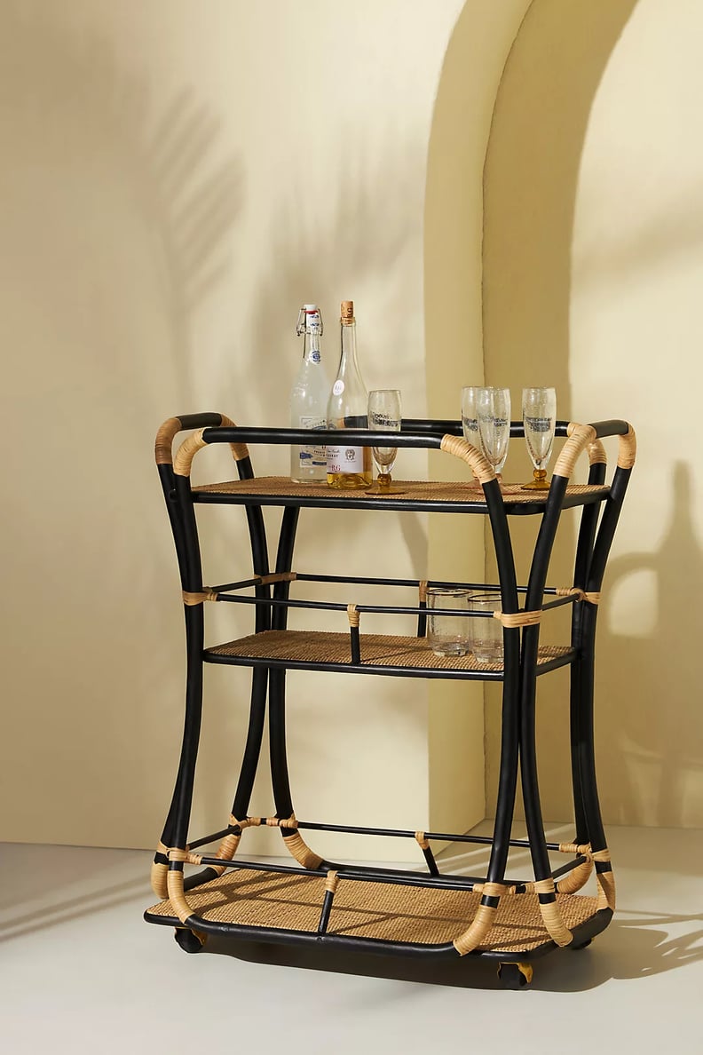 A Rattan Bar Cart: Edith Bar Cart