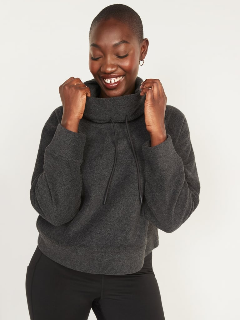 A Winter Fleece: Old Navy Funnel-Neck Cropped Microfleece Sweatshirt