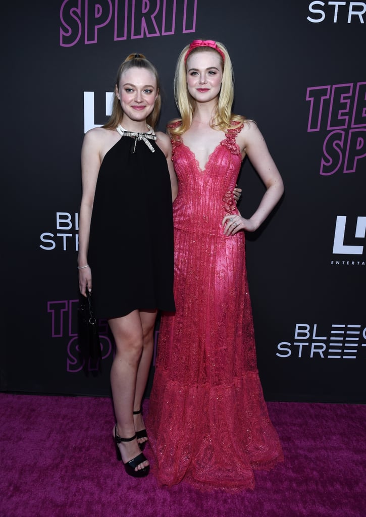 Dakota and Elle Fanning at Teen Spirit Premiere April 2019