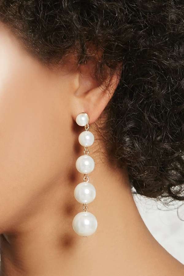 Forever 21 Faux Pearl Drop Earrings 