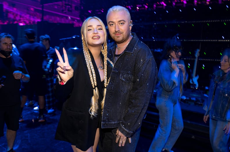 Kim Petras and Sam Smith backstage during night one of the iHeartRadio Music Festival held at T-Mobile Arena on September 23, 2022 in Las Vegas, Nevada. (Photo by Christopher Polk/Variety via Getty Images)