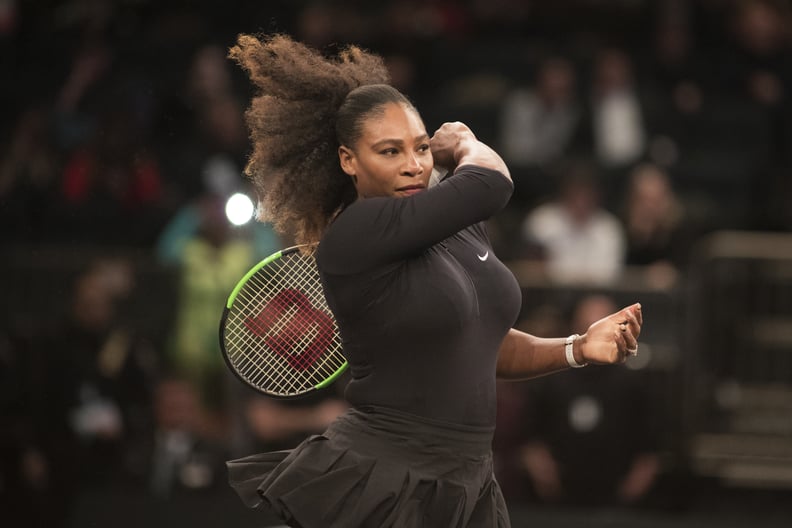 NEW YORK, NEW YORK - MARCH 5: Serena Williams of the United States in action during the Tie Break Tens Tennis Tournament at Madison Square Garden on March 5, 2018 New York City.  (Photo by Tim Clayton/Corbis via Getty Images)