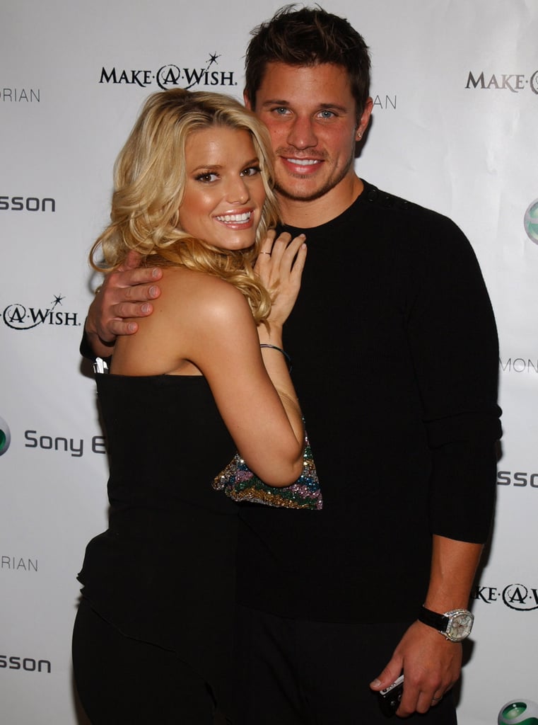 The couple matched in all black during a charity event in November 2003.