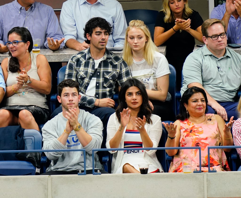 Priyanka Chopra White Dress With Nick Jonas at US Open