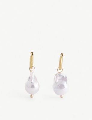 Eliou Tina Baroque-Pearl Earrings