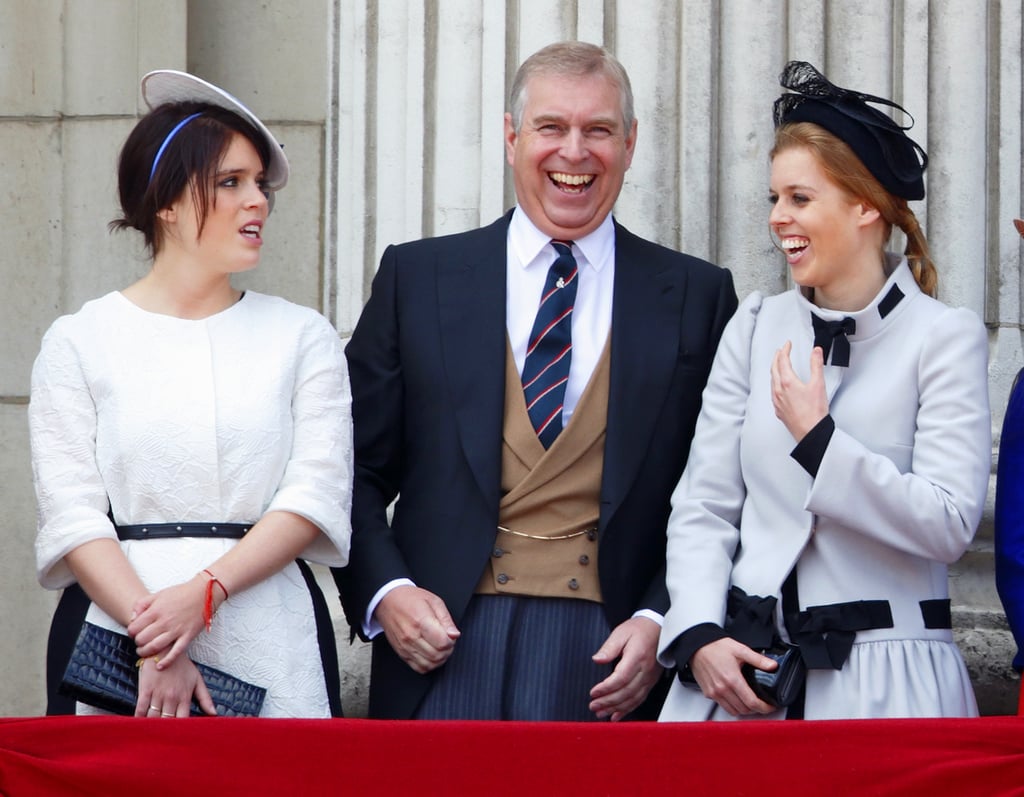 Andrew giggled with his girls on the balcony of Buckingham Palace during Trooping the Colour in 2013.