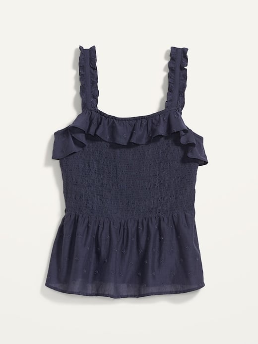Old Navy Ruffled Smocked-Bodice Sleeveless Top