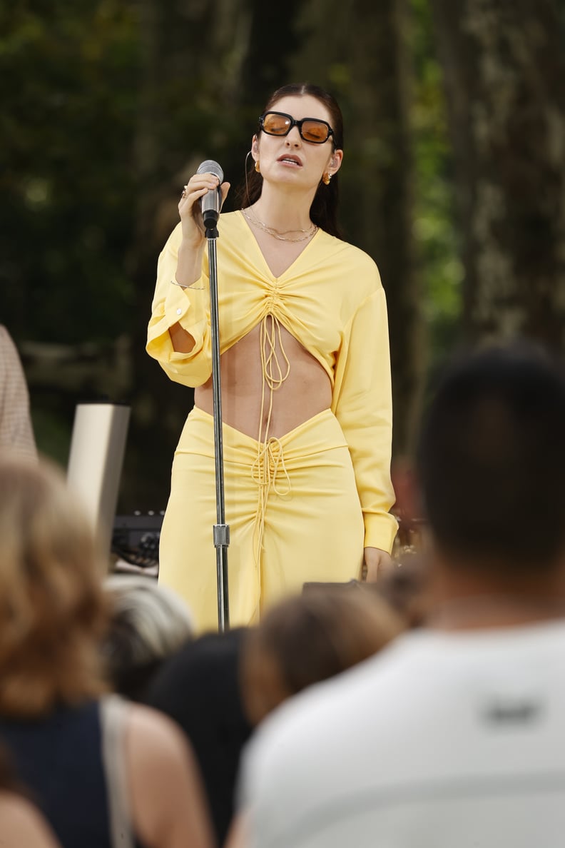 Lorde Promotes Solar Power in Yellow Christopher Esber Dress | PS Fashion