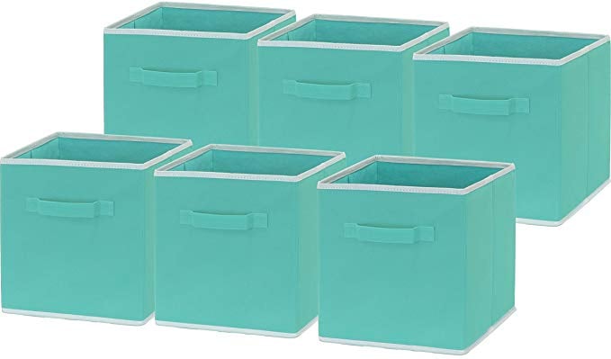 SimpleHouseware Foldable Cloth Storage Cube Basket Bins Organiser — 6 Pack