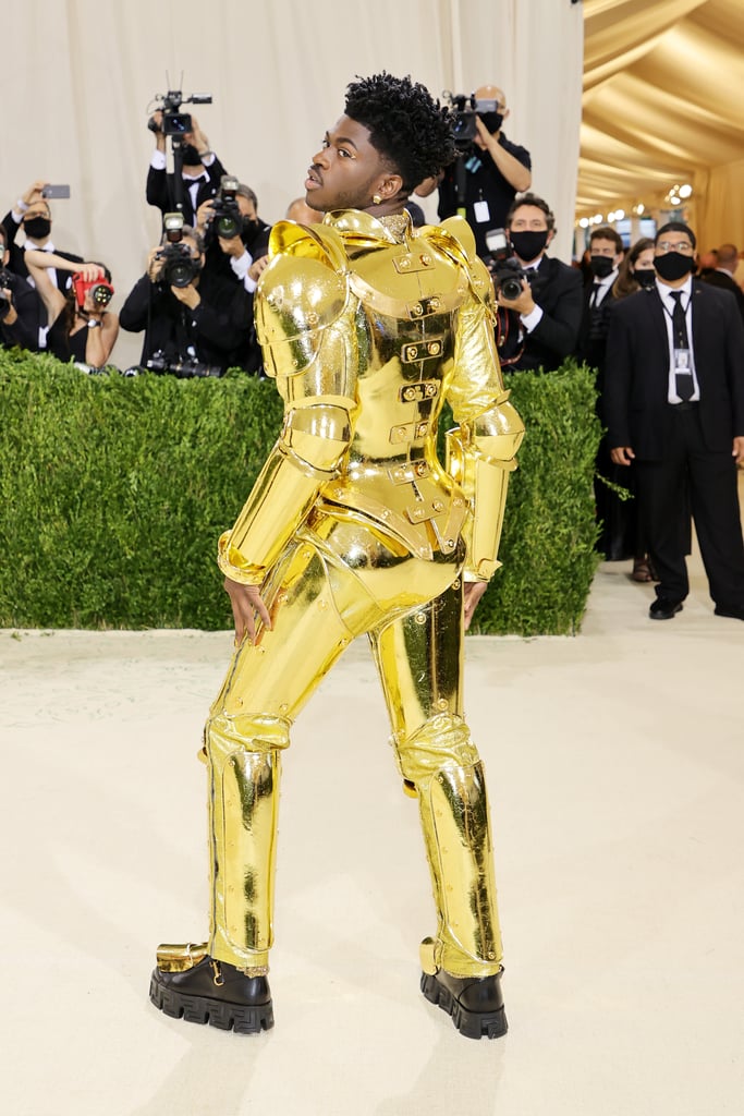 Lil Nas X Wears 3 Gold Versace Outfits at the 2021 Met Gala