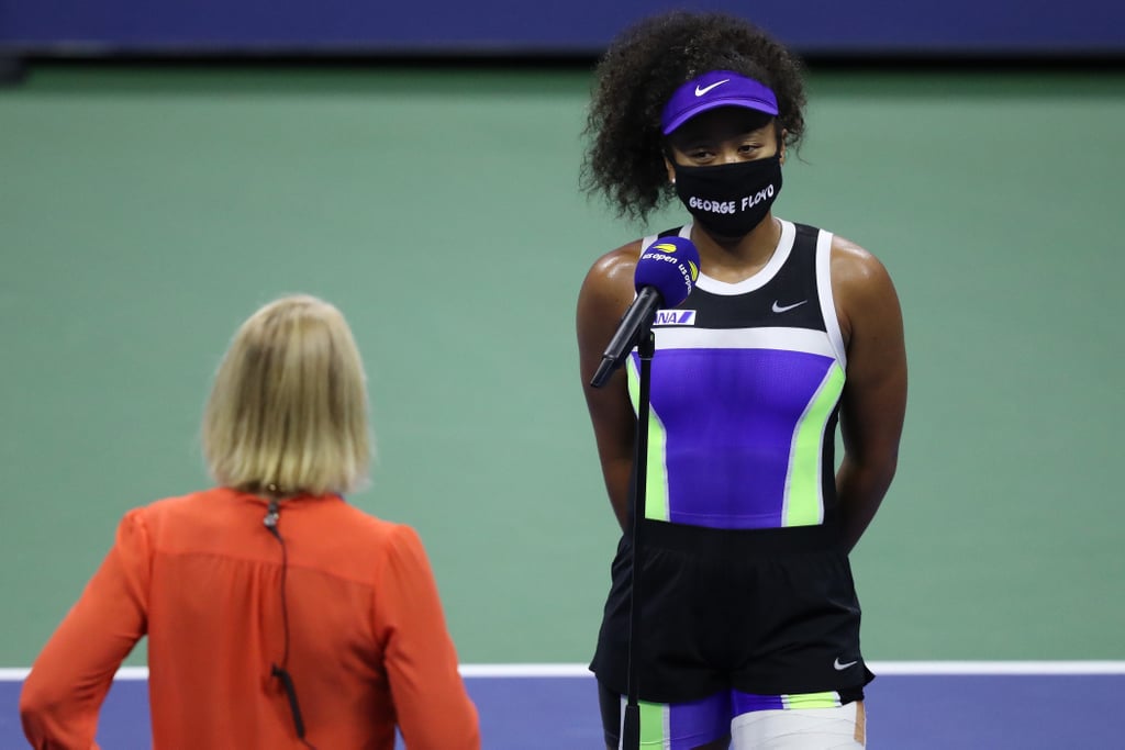 Naomi Osaka Wearing a George Floyd Mask at the US Open
