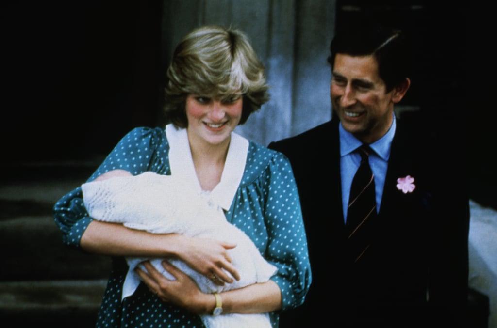 The proud parents left the hospital with their firstborn son, William, in 1982.