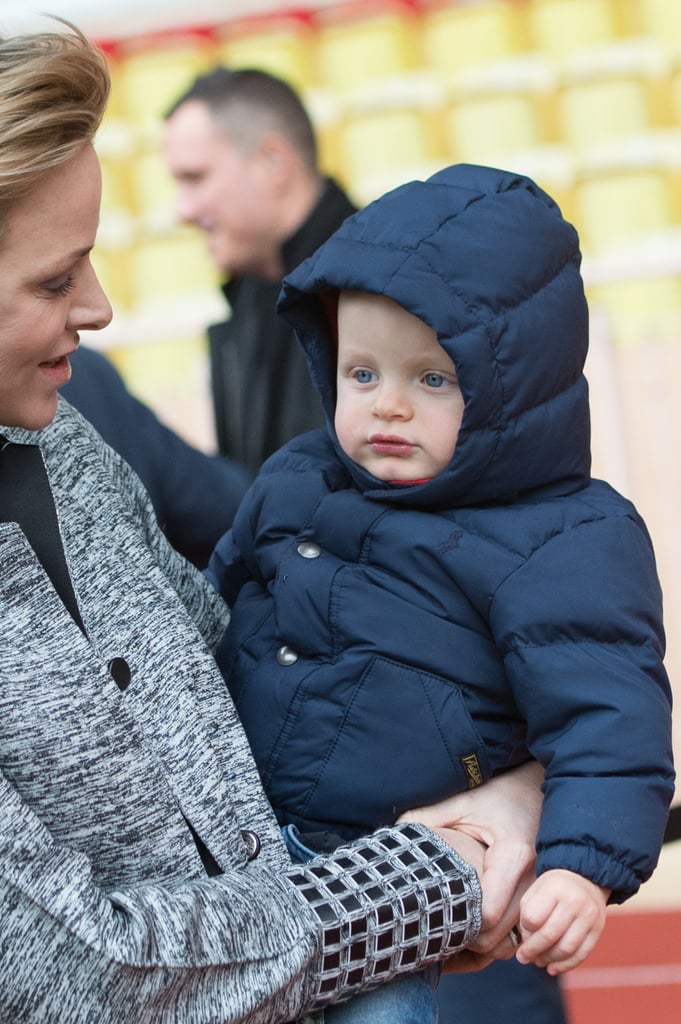 Princess Charlene of Monaco at Rugby Match With Jacques 2016