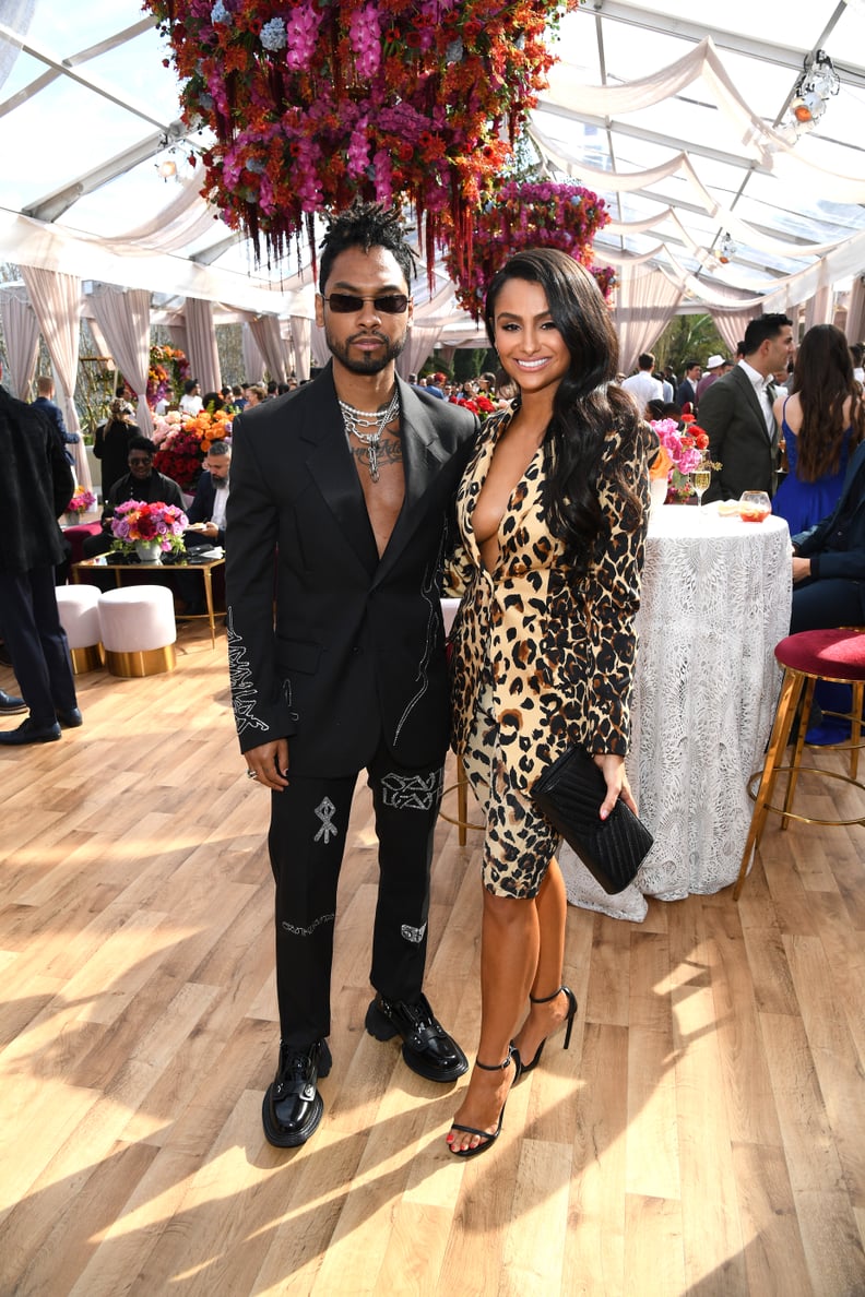 Miguel and Nazanin Mandi at the 2020 Roc Nation Brunch in LA