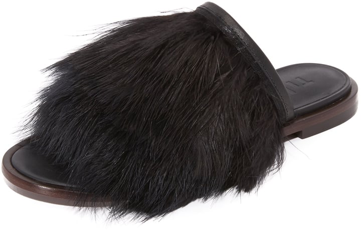 Tibi Jack Feather Slides ($395)