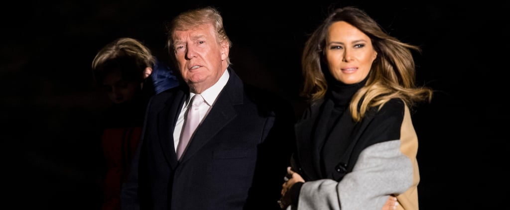 Melania Trump's Camel Colorblock Coat
