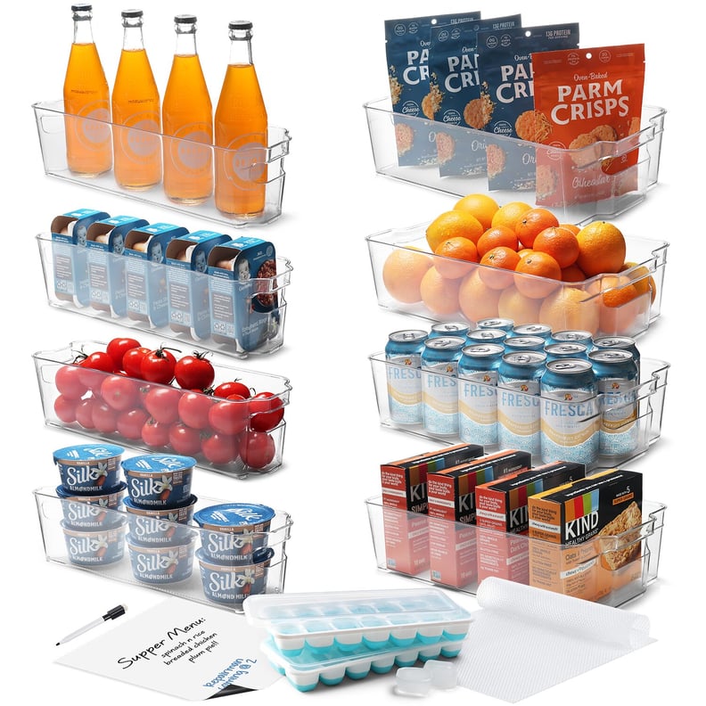 A Clear, Acrylic Option: 16-Piece Stackable Fridge Organizer Bins Set