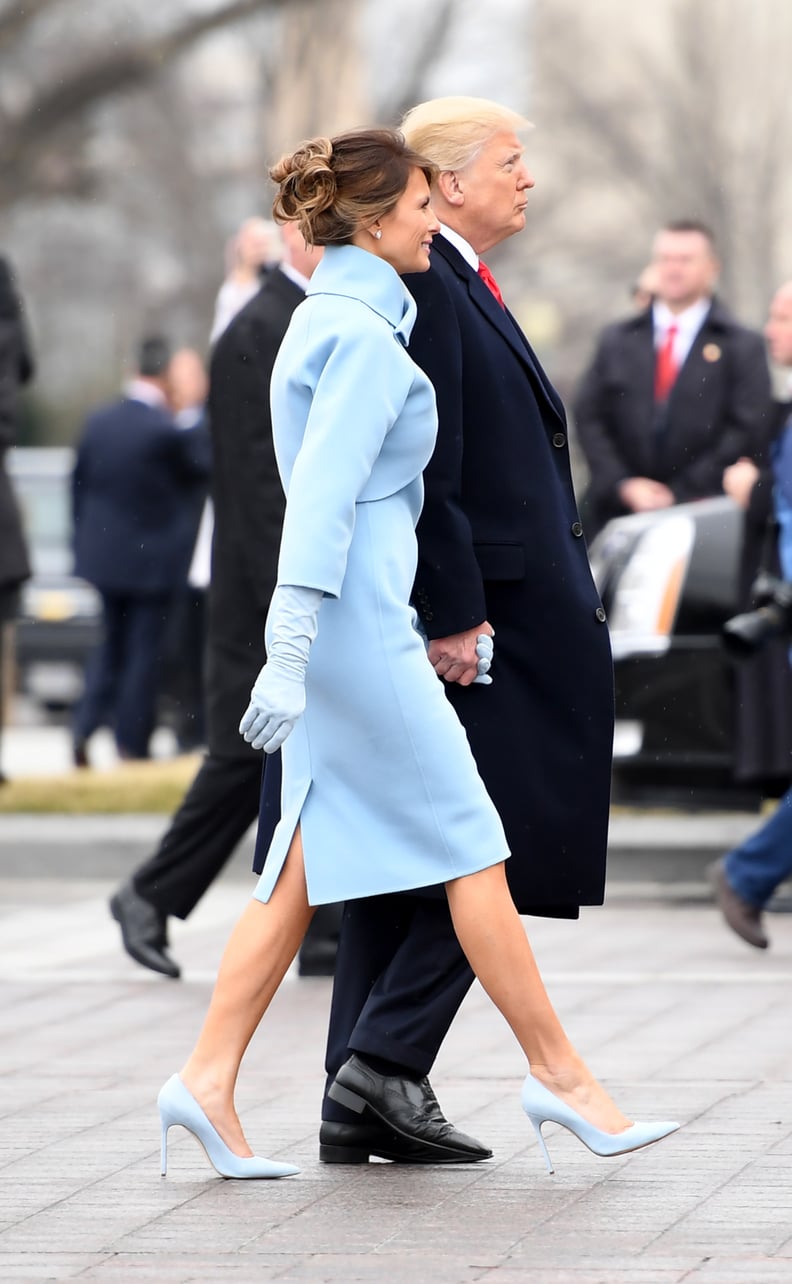 Melania's Baby Blue Inauguration Heels