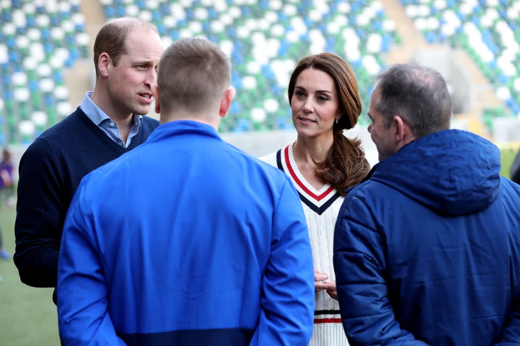 Kate Middleton's White Sweater in Northern Ireland