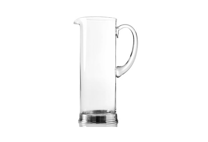 Crystal and Pewter Cocktail Pitcher