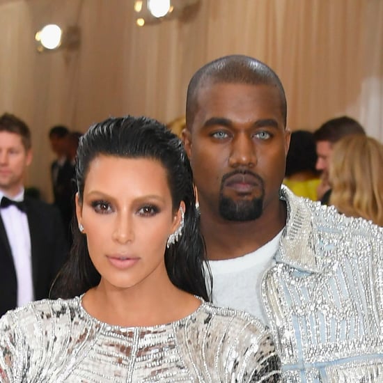 Kim Kardashian Brows and Kanye West Blue Eyes 2016 Met Gala