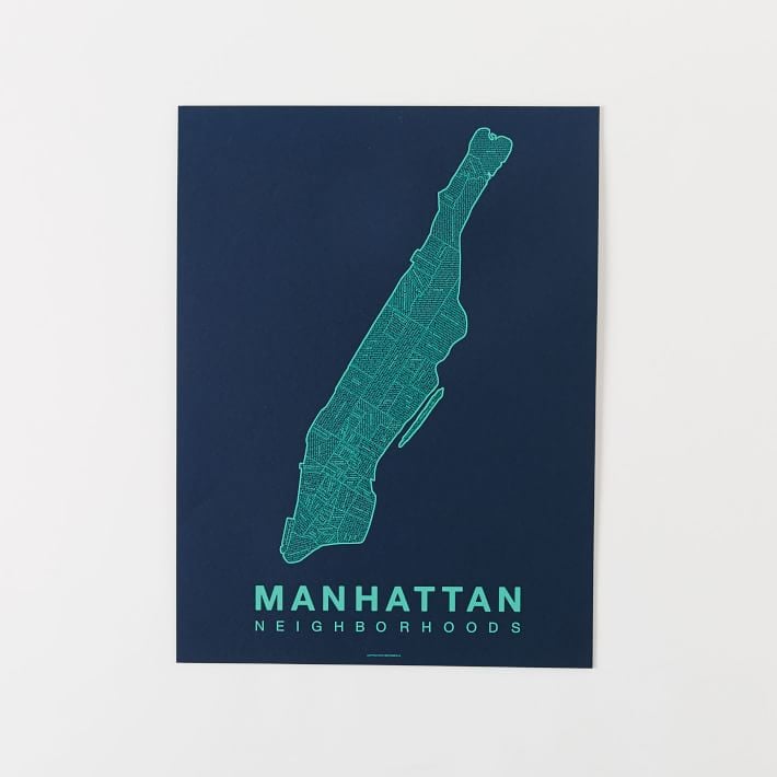 West Elm Native Maps — Manhattan Print