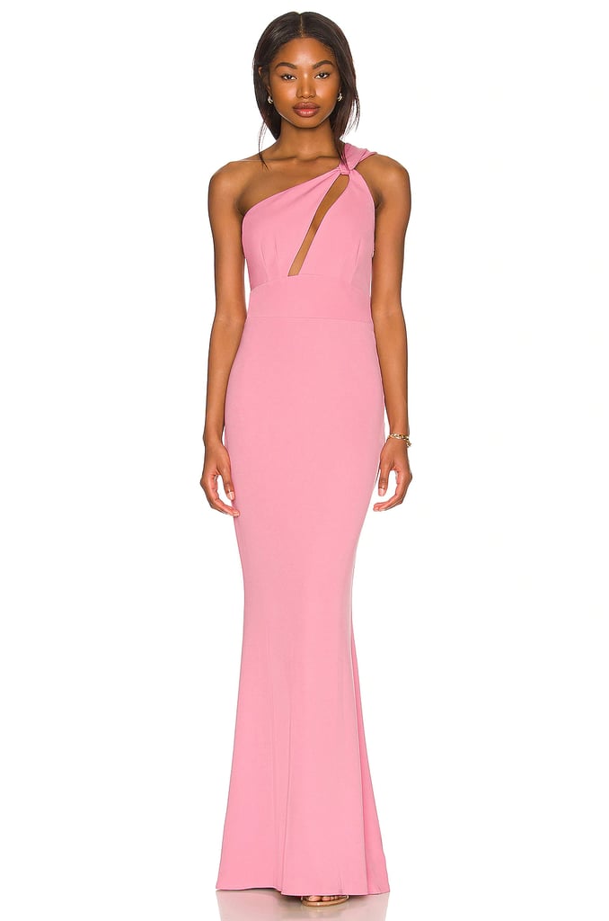 A One-Shoulder Gown: Katie May Edgy Gown