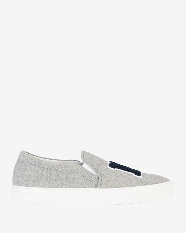 Joshua Sanders NY Slip On Felt Sneakers: Grey ($395)