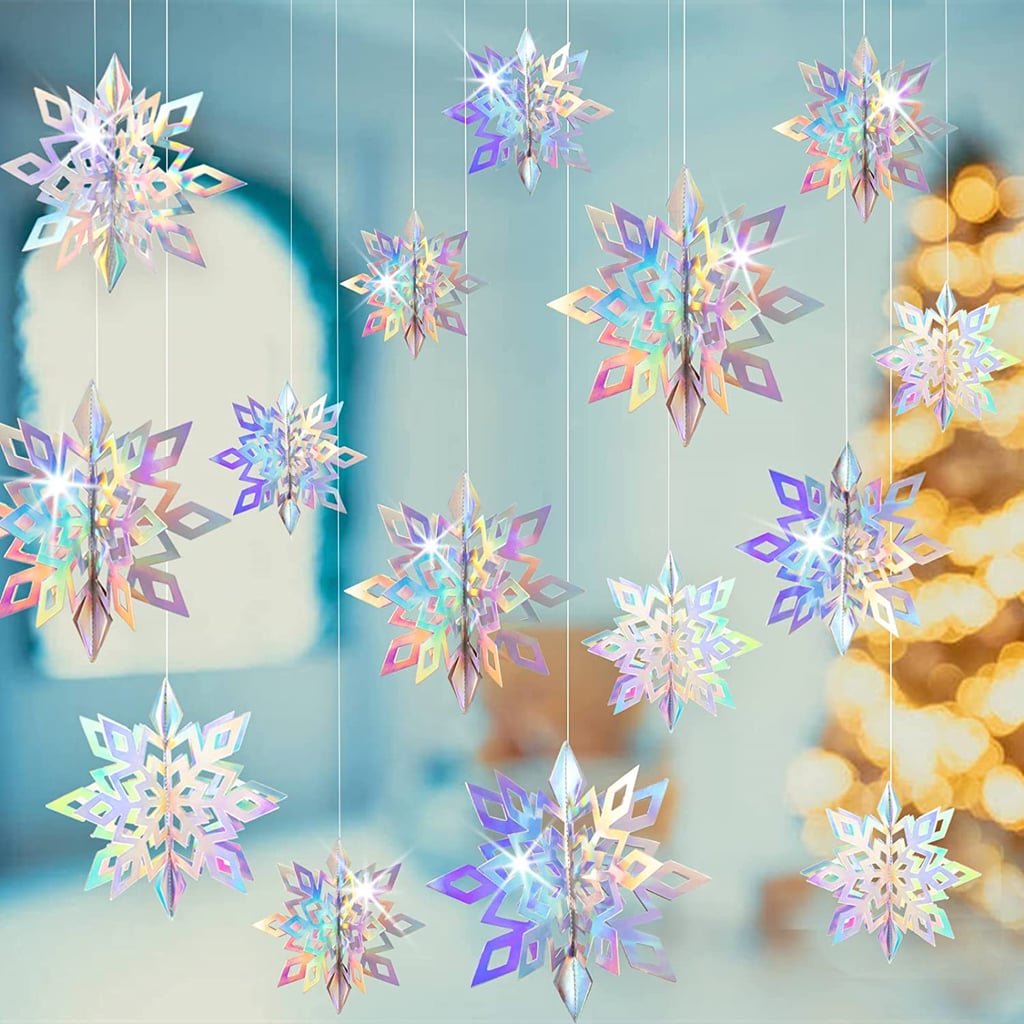 GuassLee Store Christmas Iridescent Snowflakes