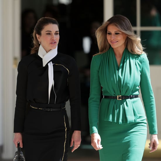 Melania Trump's Green Dress With Queen Rania