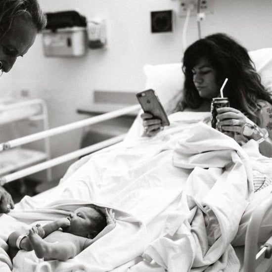 Mom Staring at Phone in Post-Birth Photo Gets Shamed