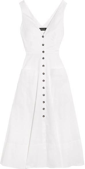Saloni Zoe Cutout Cotton-Blend Dress
