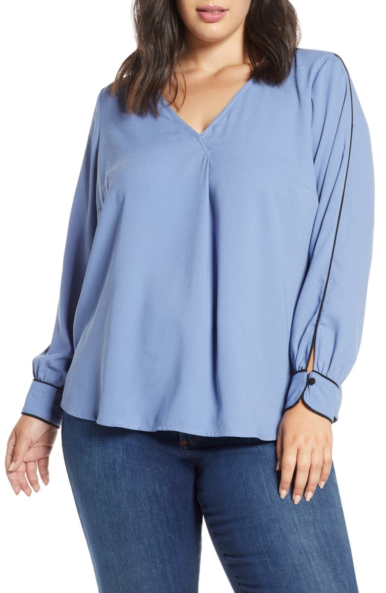 Eloquii 9-to-5 V-Neck Top